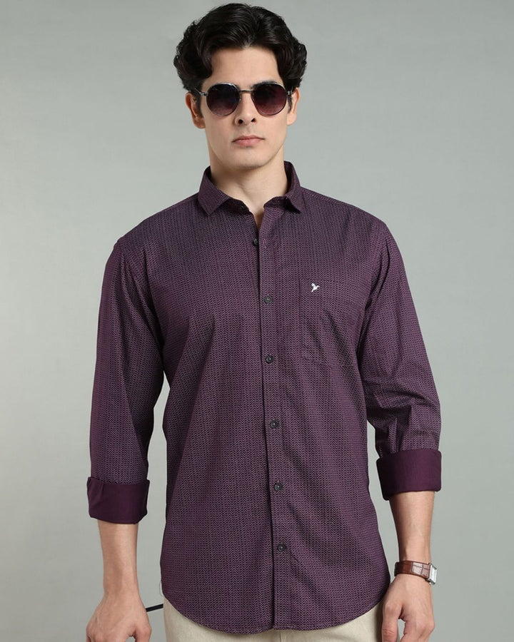 Wine Wavy Print -Full-Stain Proof
