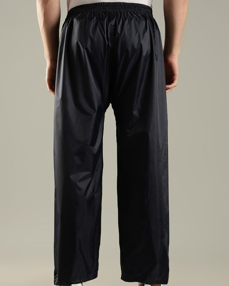 Navy Blue with Teal - Rain Jacket with Mobile Pouch