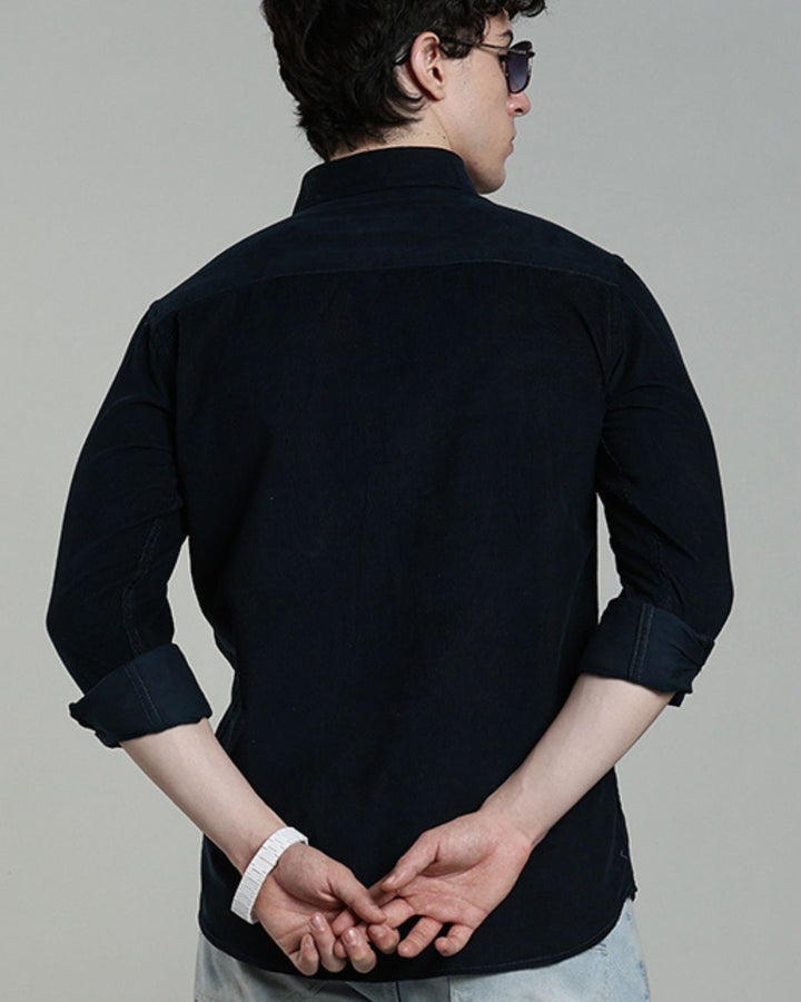 Midnight Blue -Full-Corduroy Shirt