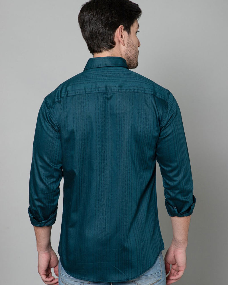 Rich Green Self Design - Full-Stain Proof