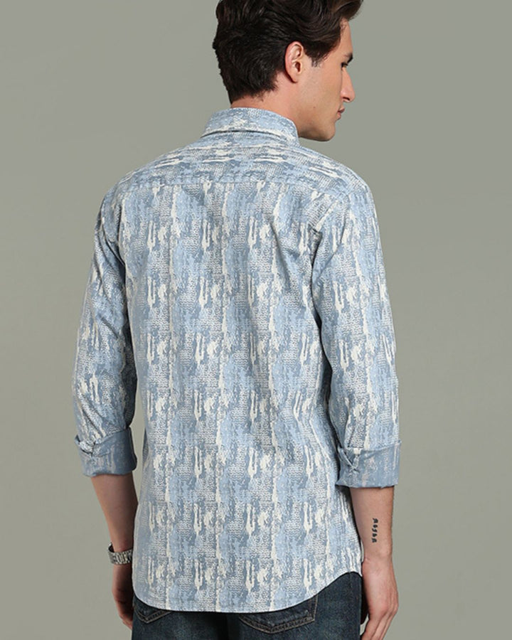 Sky Blue Print -Full-Stain Proof