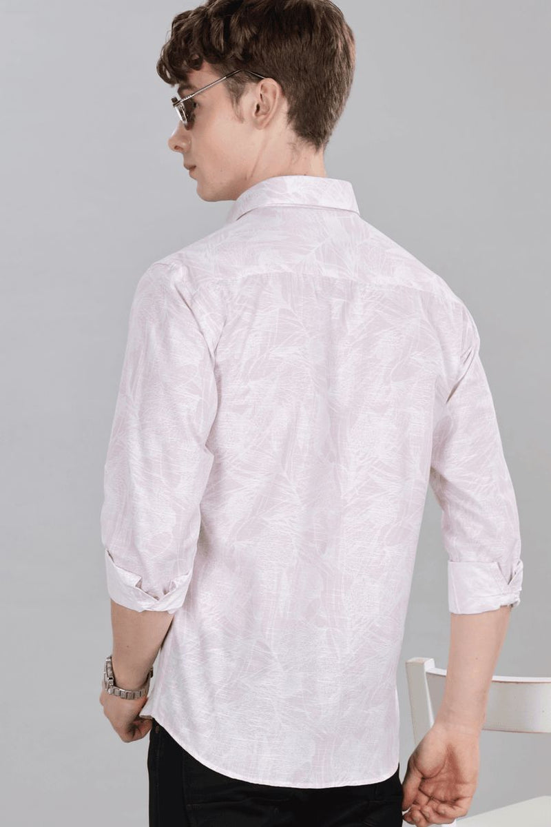 Mild Pink & White Print -Full-Stain Proof