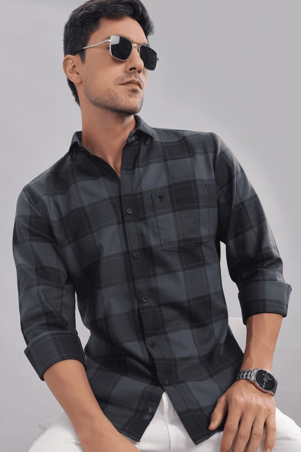 Darkish Grey & Black Checks - Full-Stain Proof