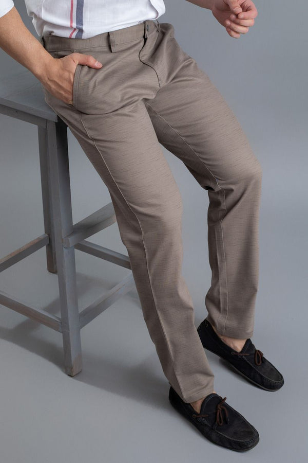 Desert Brown Stripes - 2 way stretch - COTTON PANT