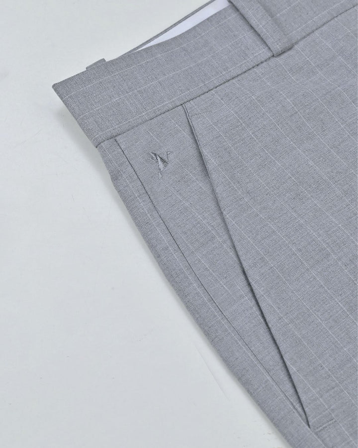 Grey Cube Checks  - Wrinkle free Formal Pant