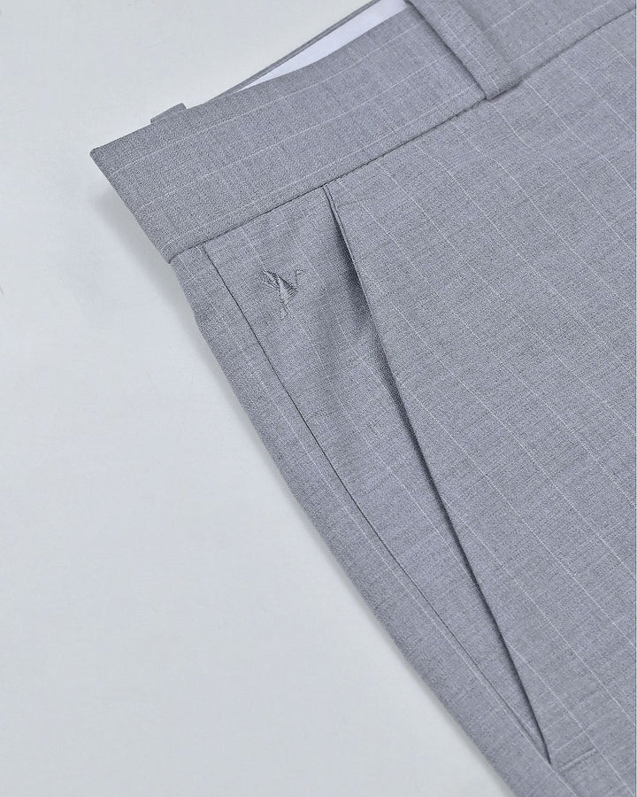 Silver Grey Stripes - Wrinkle free Formal Pant