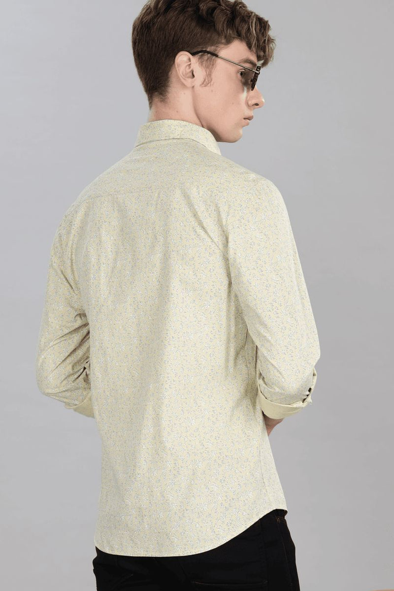 Beige Yellow Print -Full-Stain Proof