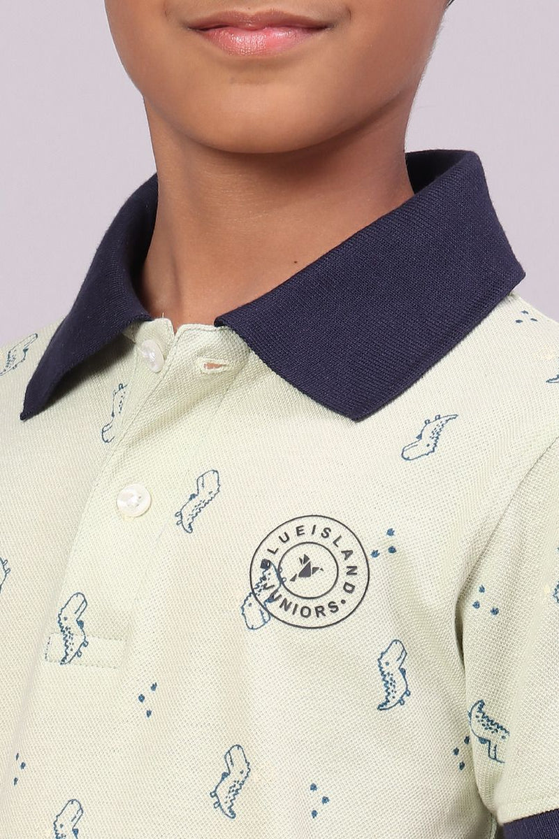 KIDS - Dino Print Tshirt - Stain Proof
