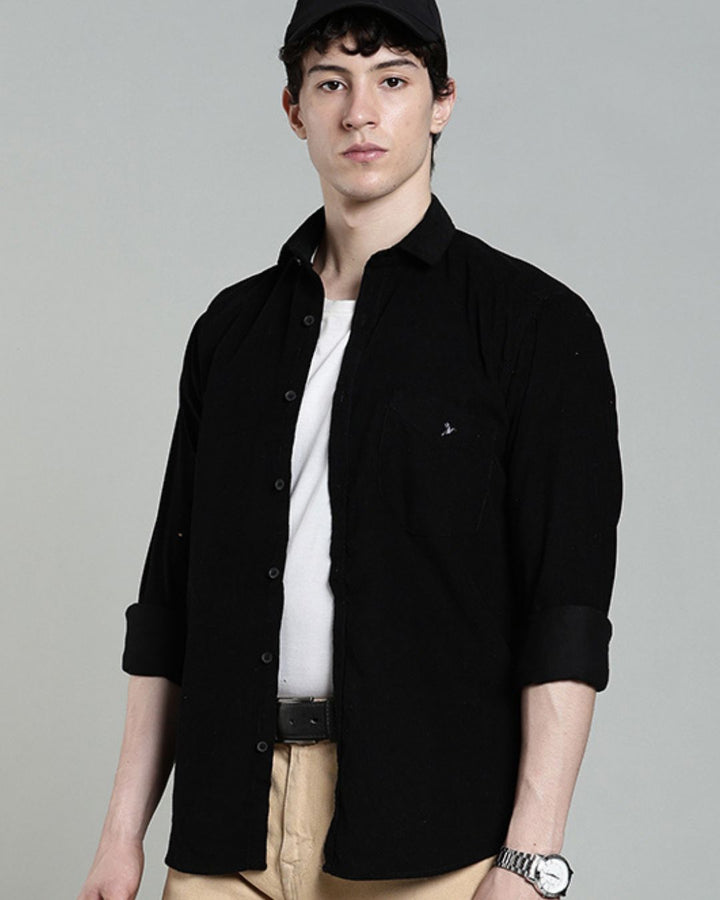 Black -Full-Corduroy Shirt