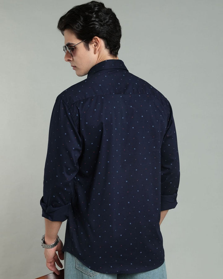 Navy Cross Print -Full-Stain Proof