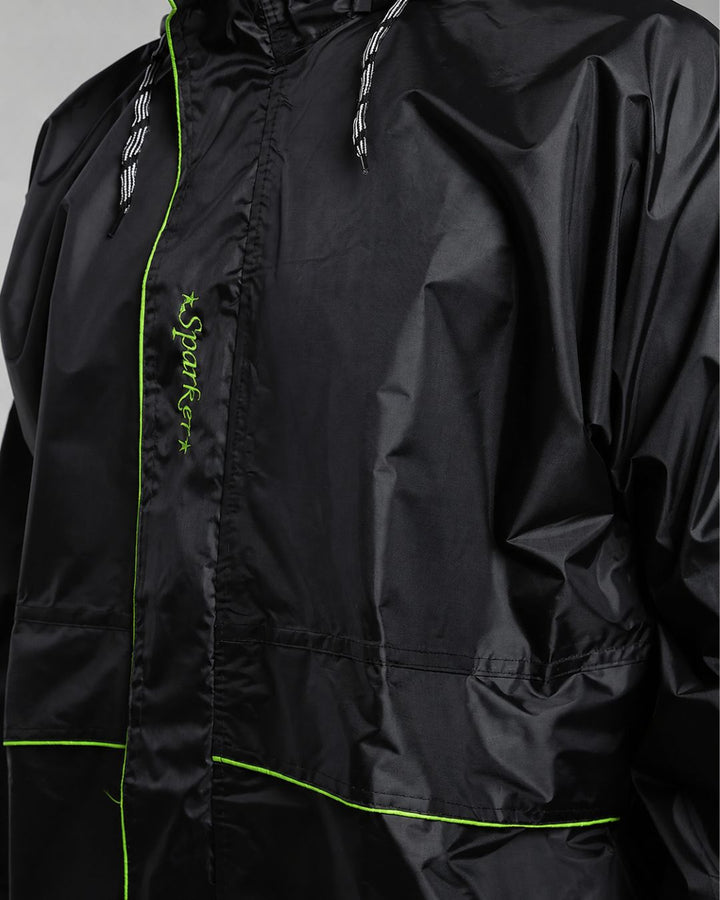 Sparker Black with Radium - Rain Jacket with Pant