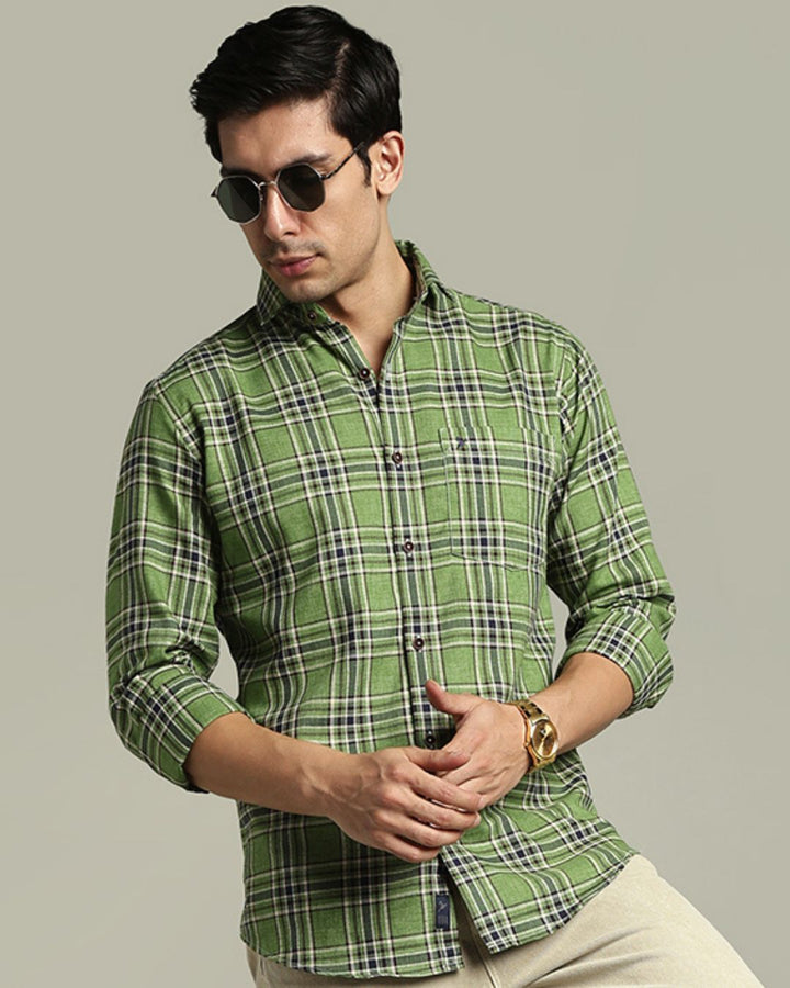 Fern Green Checks -Full-Stain Proof