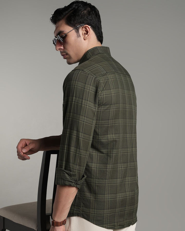 Jungle Green Multi Line Checks - Full-Stain Proof
