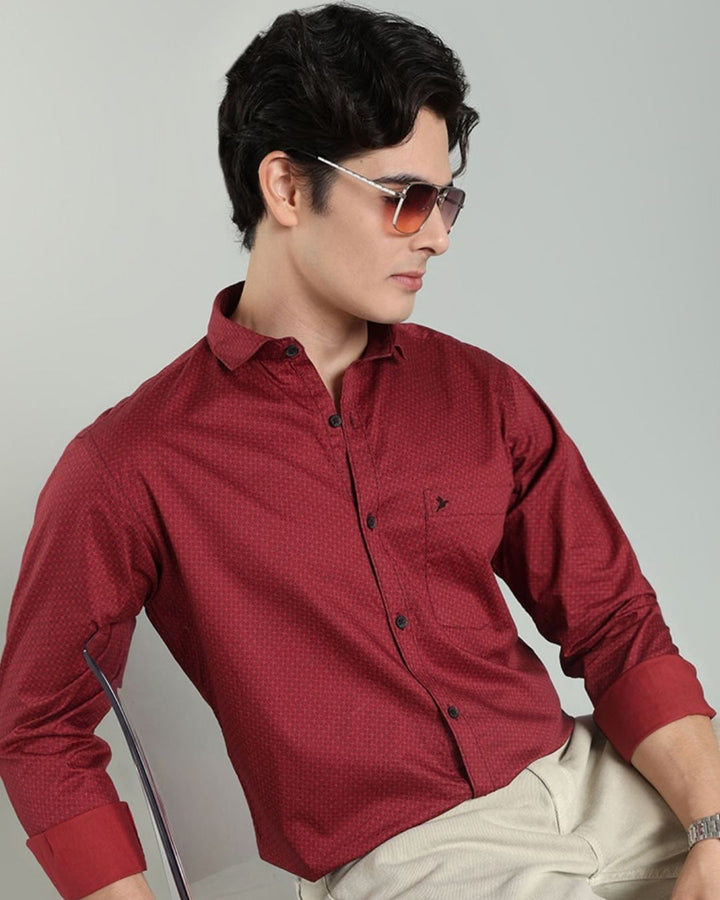 Brick Red Print -Full-Stain Proof