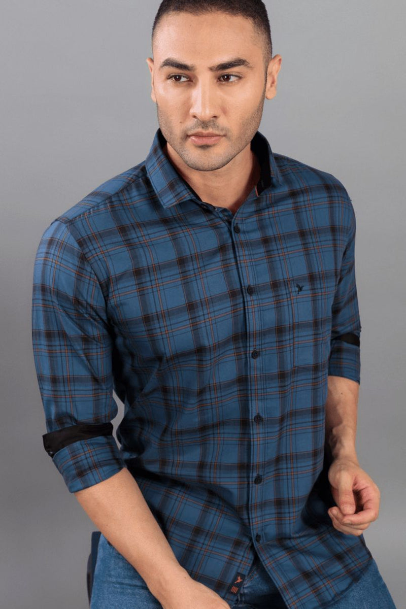Blue and Black Checks - Full-Stain Proof
