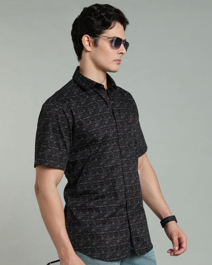 Black Cube Print -Half-Stain Proof