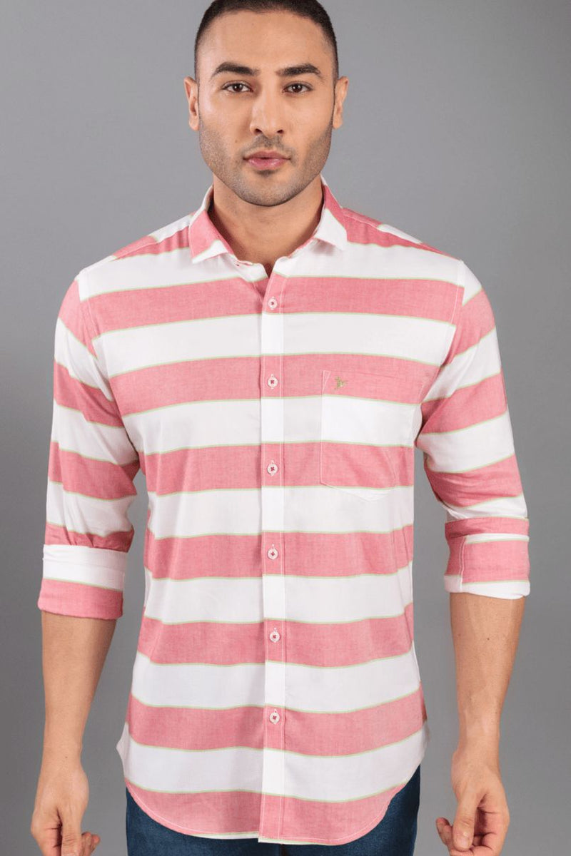 Cherry Red and White Stripes - Full-Stain Proof