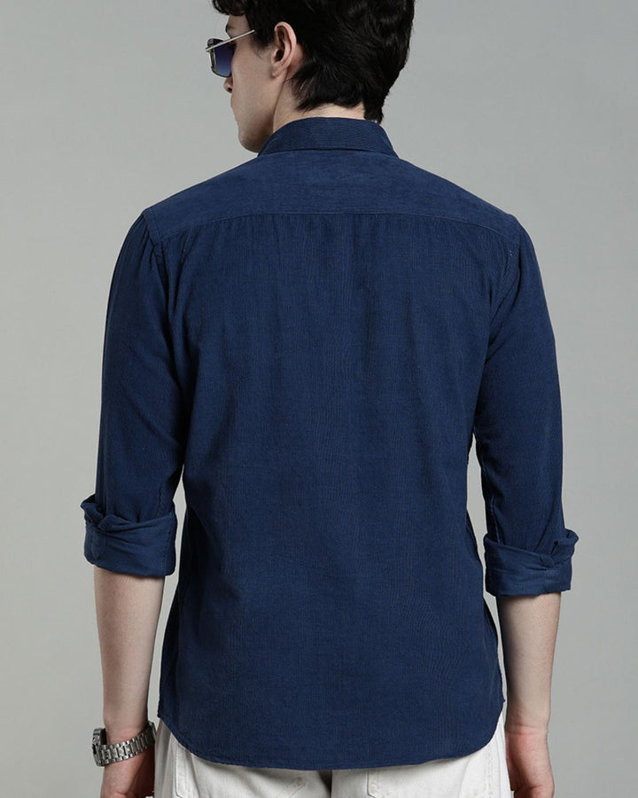 Royal Blue  -Full-Corduroy Shirt