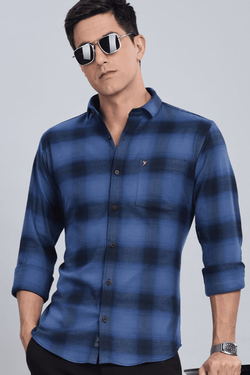 Blue & Navy Checks - Full-Stain Proof