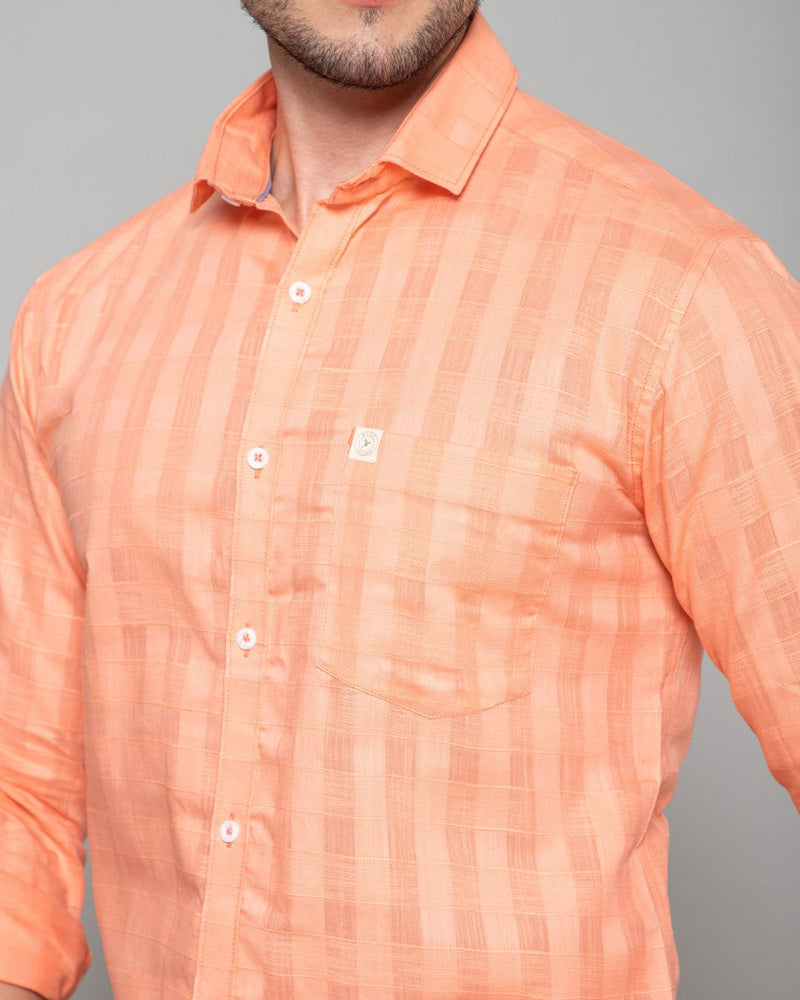 Coral Orange Self Checks - Full-Stain Proof