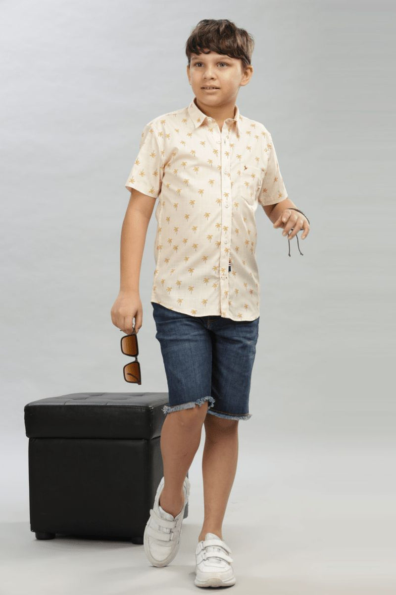 KIDS - Desert Palm Print - Half-Stain Proof Shirt