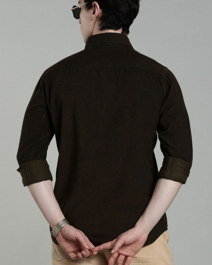 Olive Green - Full-Corduroy Shirt