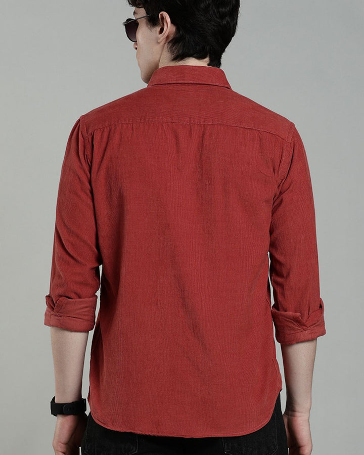 Brick Brown -Full-Corduroy Shirt