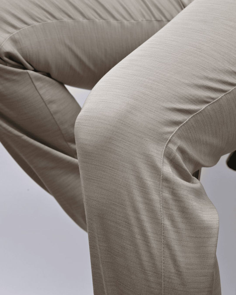 Cream Stripes - 2 way stretch - COTTON PANT