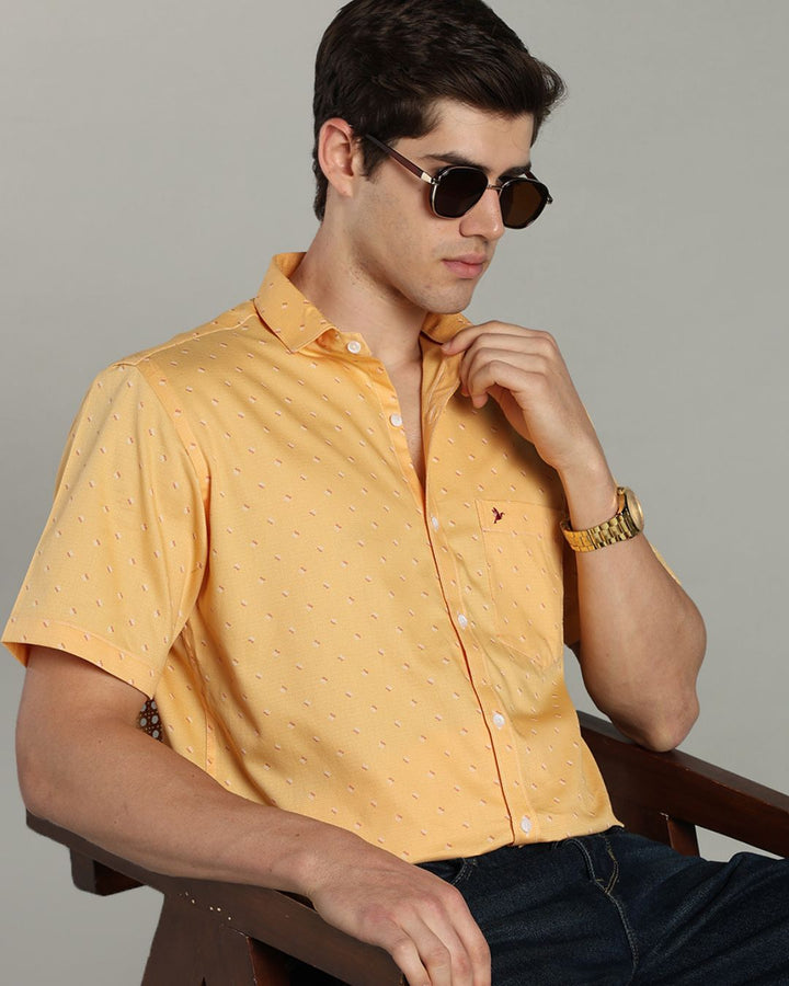 Bright Orange Dot Print -Half-Stain Proof