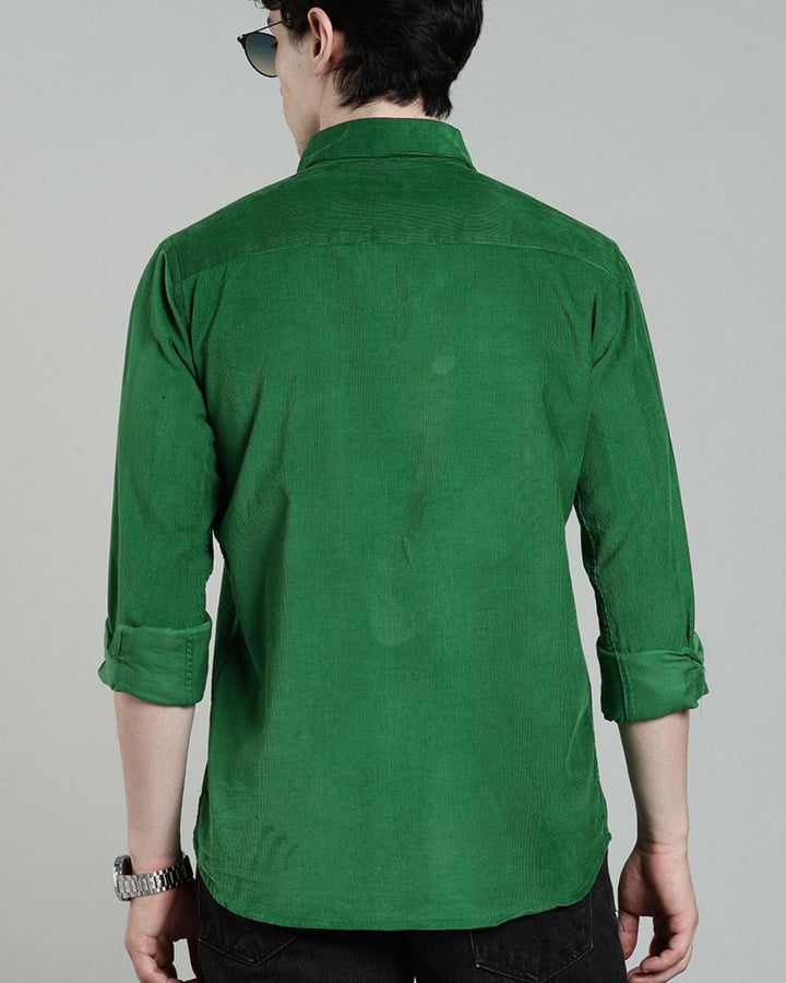 Parrot Green  -Full-Corduroy Shirt