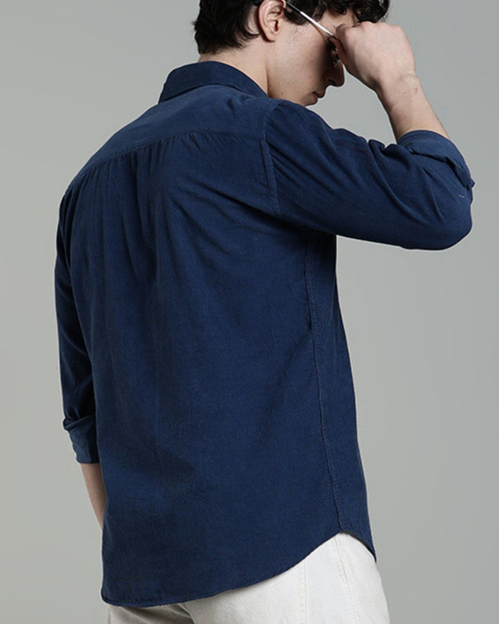 Royal Blue  -Full-Corduroy Shirt