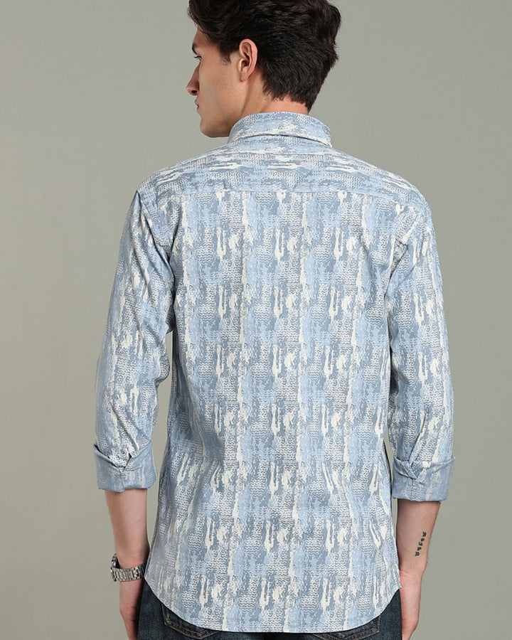Sky Blue Print -Full-Stain Proof