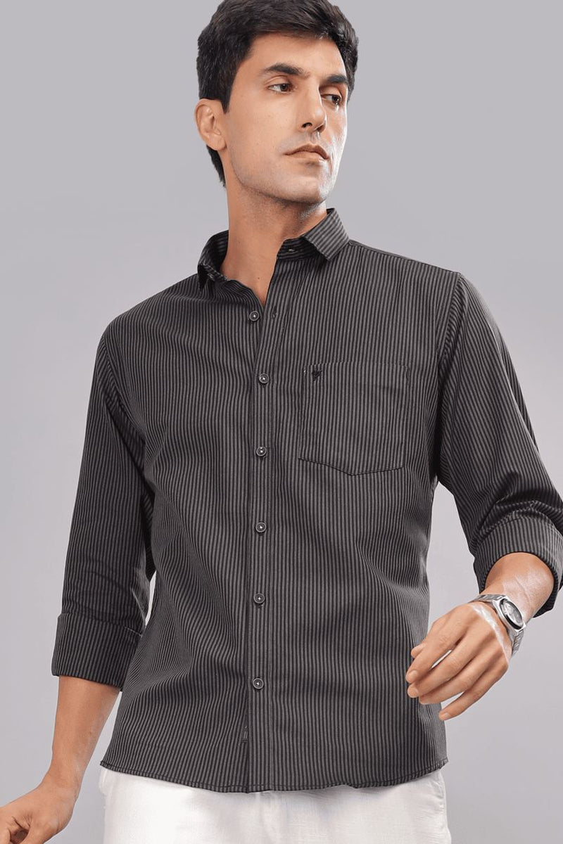 Black & Grey Formal Stripes - Full-Stain Proof