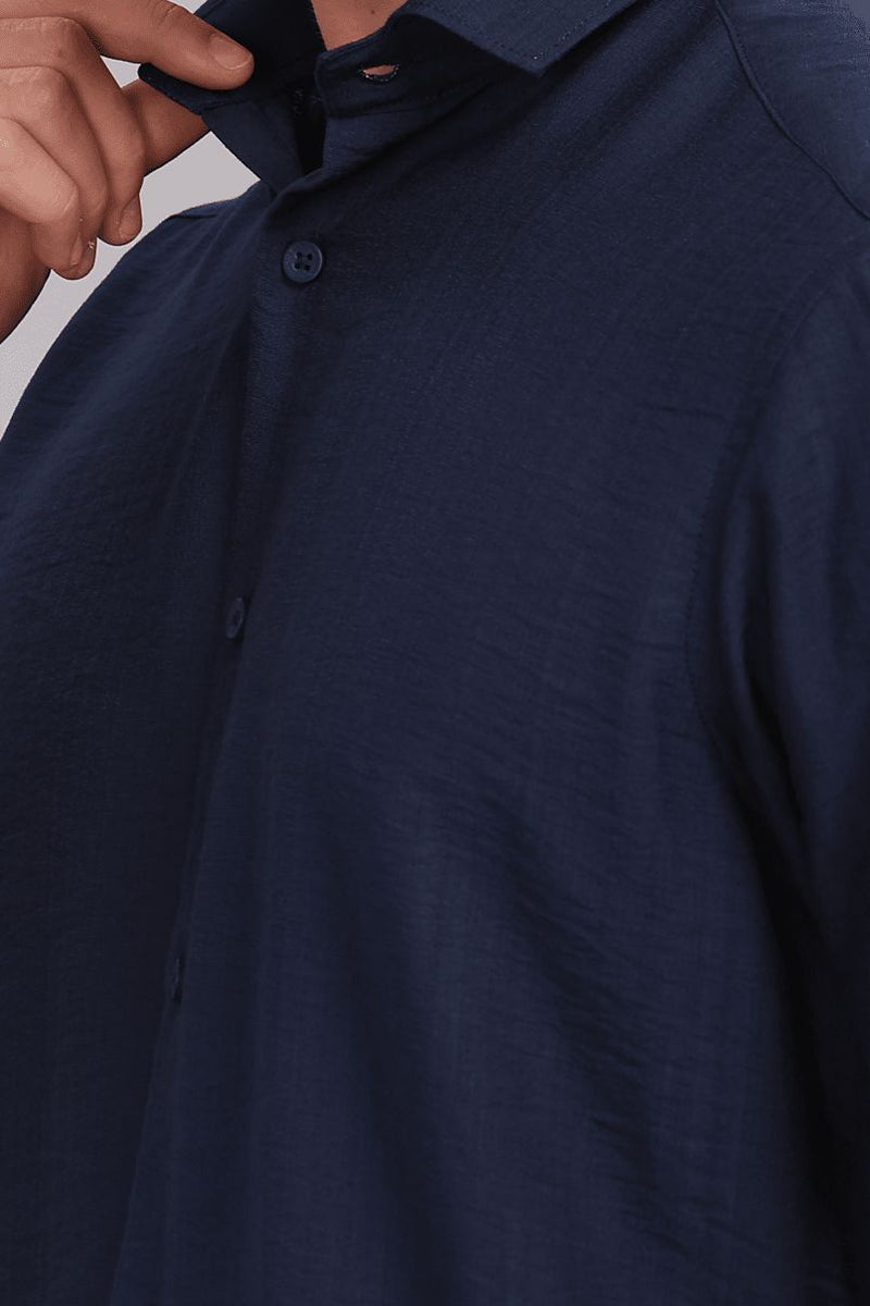 Navy Blue - Half Sleeve - Airlite Shirt