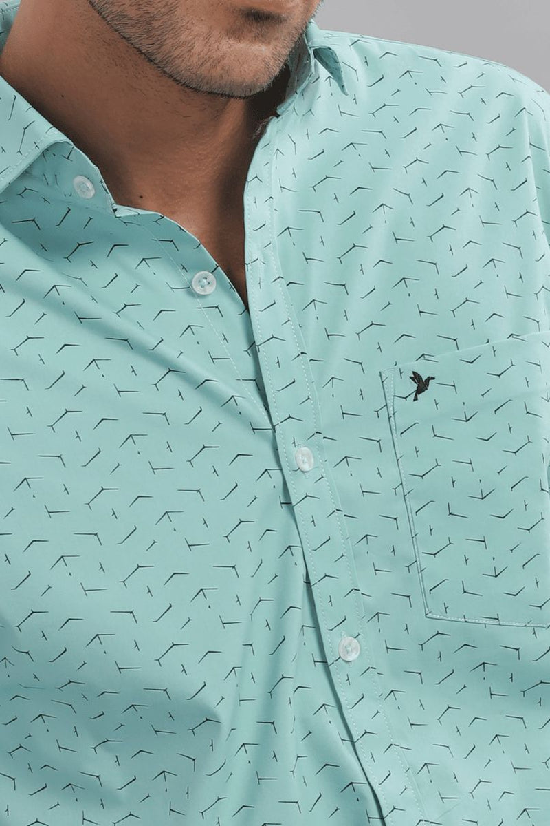 Turquoise Arrow Print -Full-Stain Proof