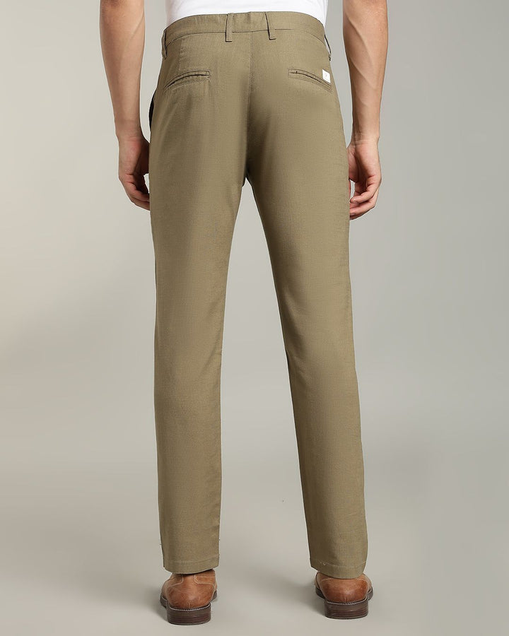 Olive Green - 2 way stretch - COTTON LINEN PANT
