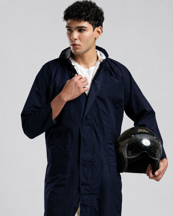Matte Navy - Poncho Rain Jacket (Pant Not Included)