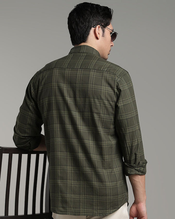 Jungle Green Multi Line Checks - Full-Stain Proof