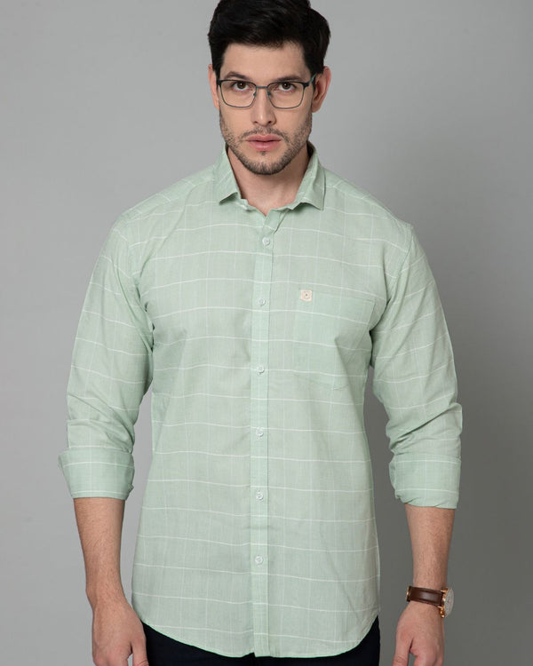 Pistah Green Box Checks - Full-Stain Proof