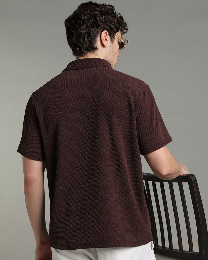 Brown Pop Textured - Polo Tshirt