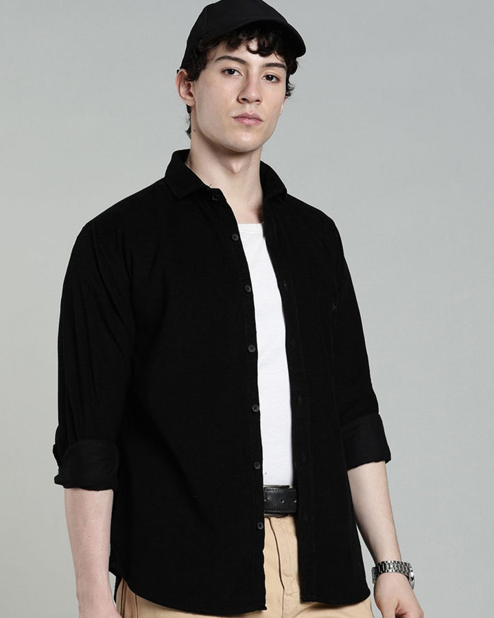 Black -Full-Corduroy Shirt