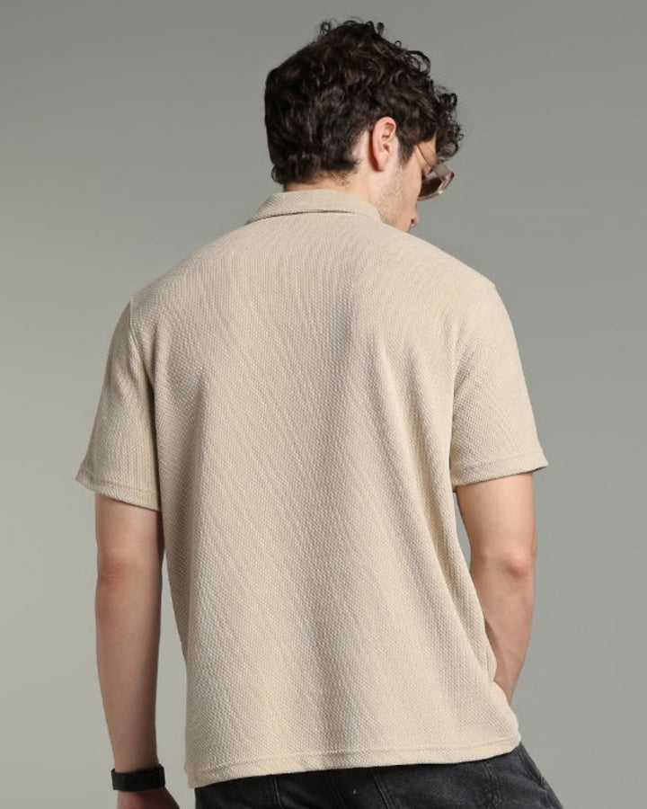Desert Cream Pop Textured - Polo Tshirt