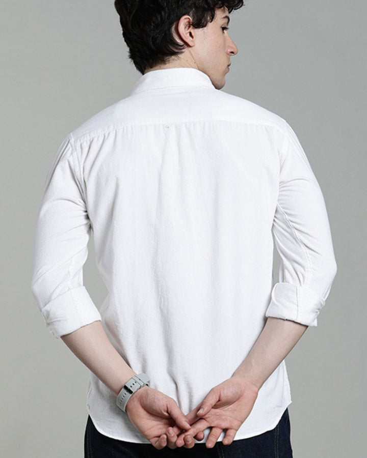 Moon White - Full-Corduroy Shirt