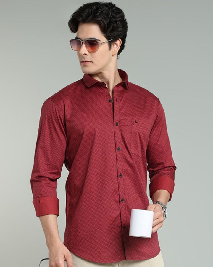 Brick Red Print -Full-Stain Proof