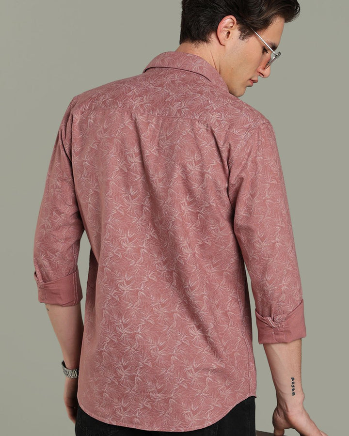 Dusty Rose Grass Print - Full-Stain Proof