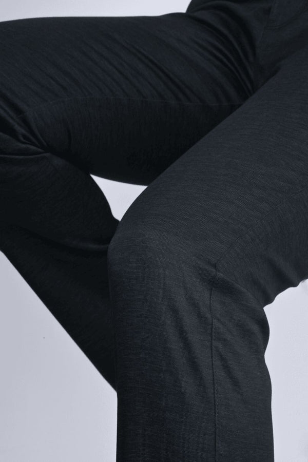 Black Grain Printed - 2 way stretch - COTTON PANT