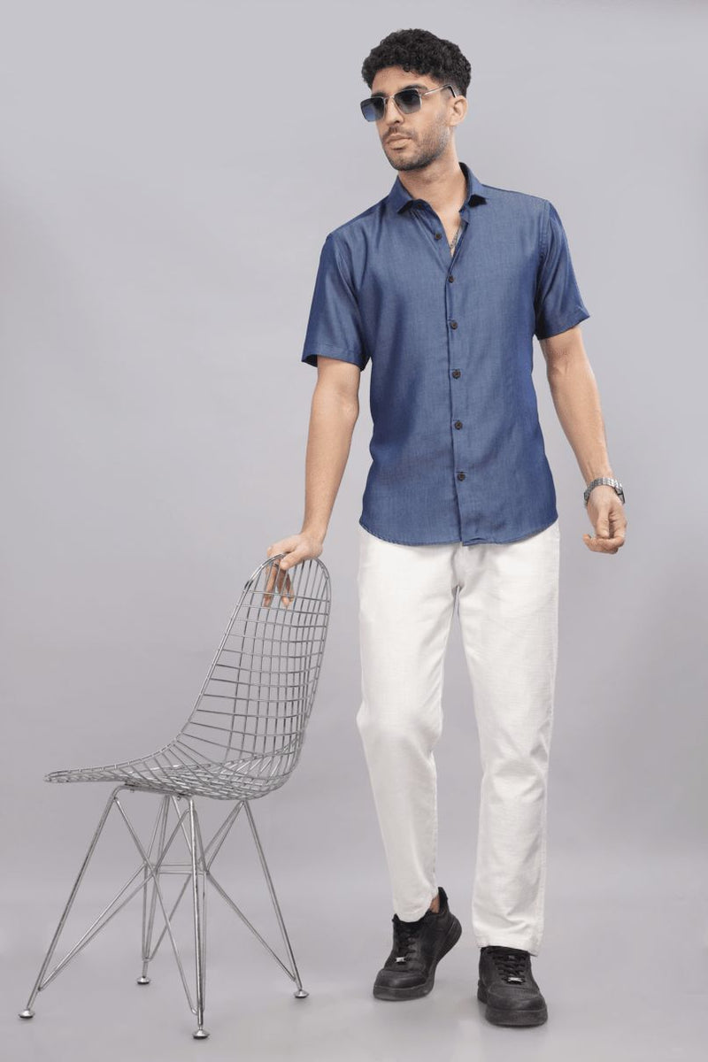 Silky Denim - Half Sleeve - Airlite Shirt