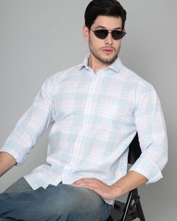 Pastel Blue and Pink Checks - Full-Stain Proof