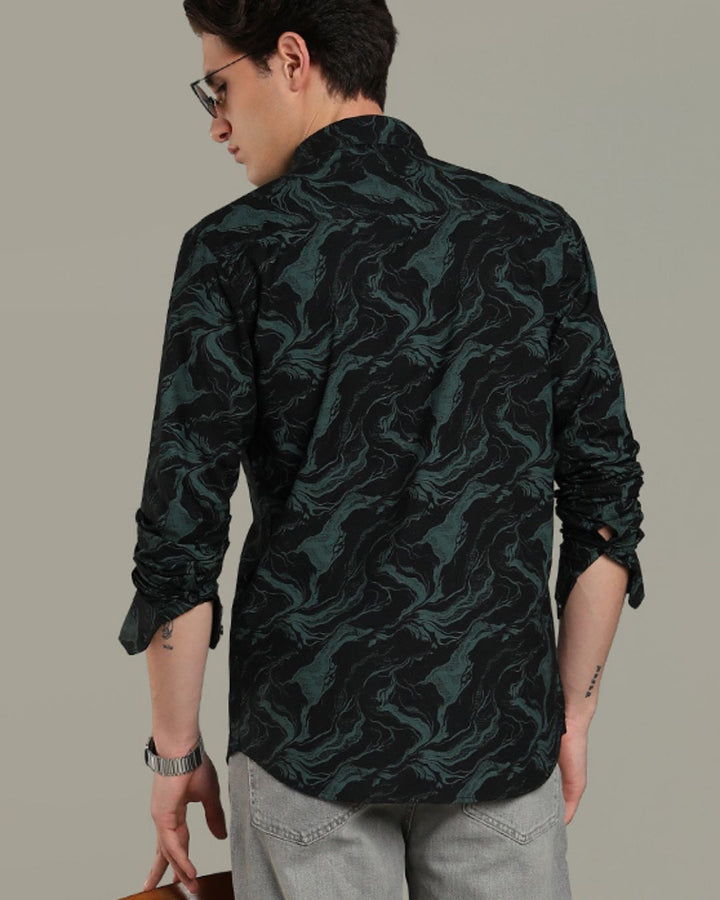 Black Mesh Print -Full-Stain Proof
