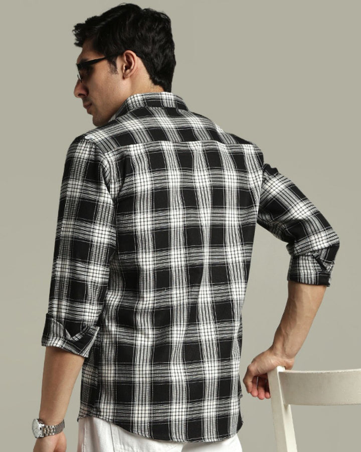 Black Multi Line Checks - Full-Stain Proof